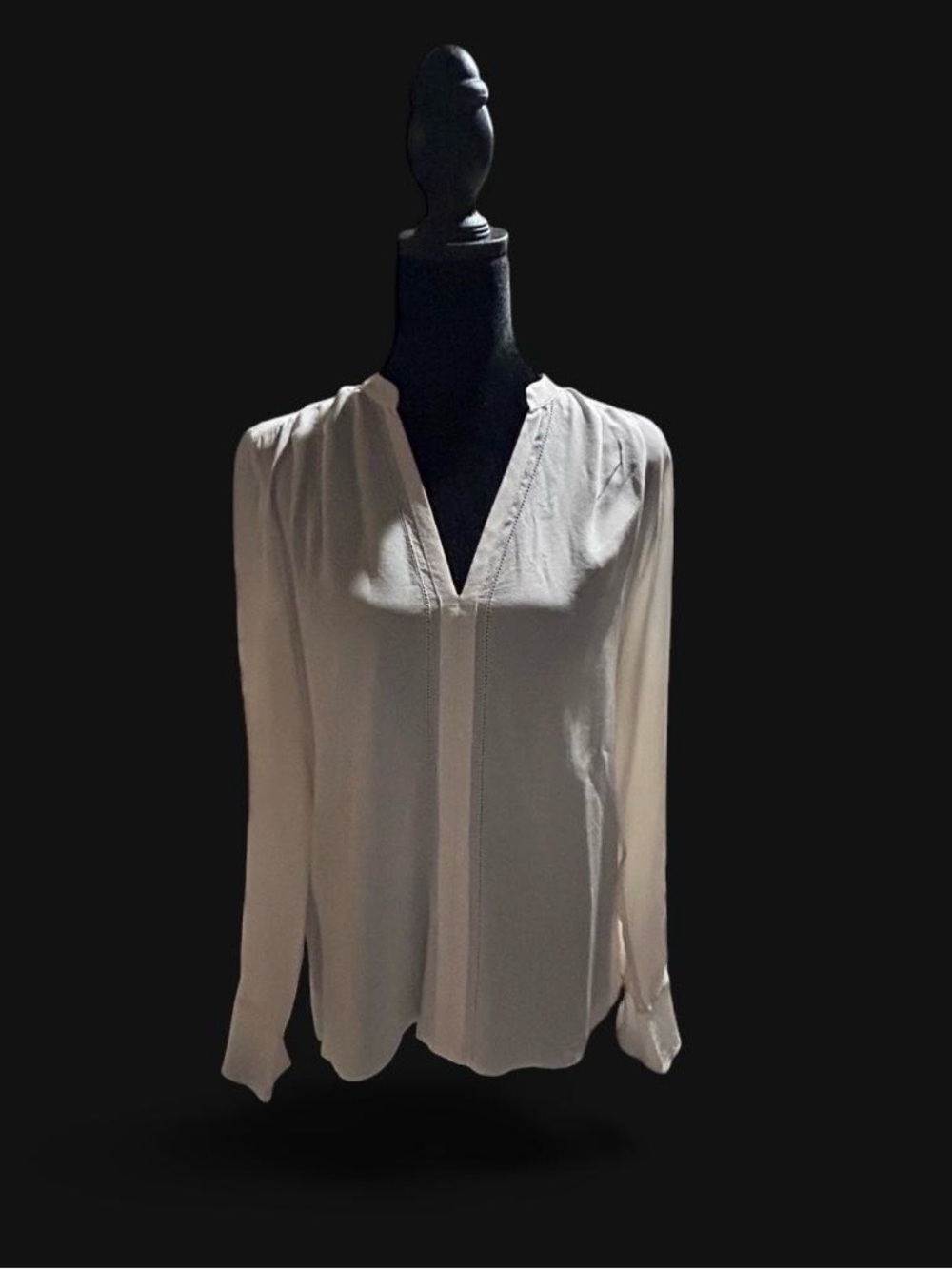 Comptoir Des Cotonniers Split Neck Ladder Stitch Blouse